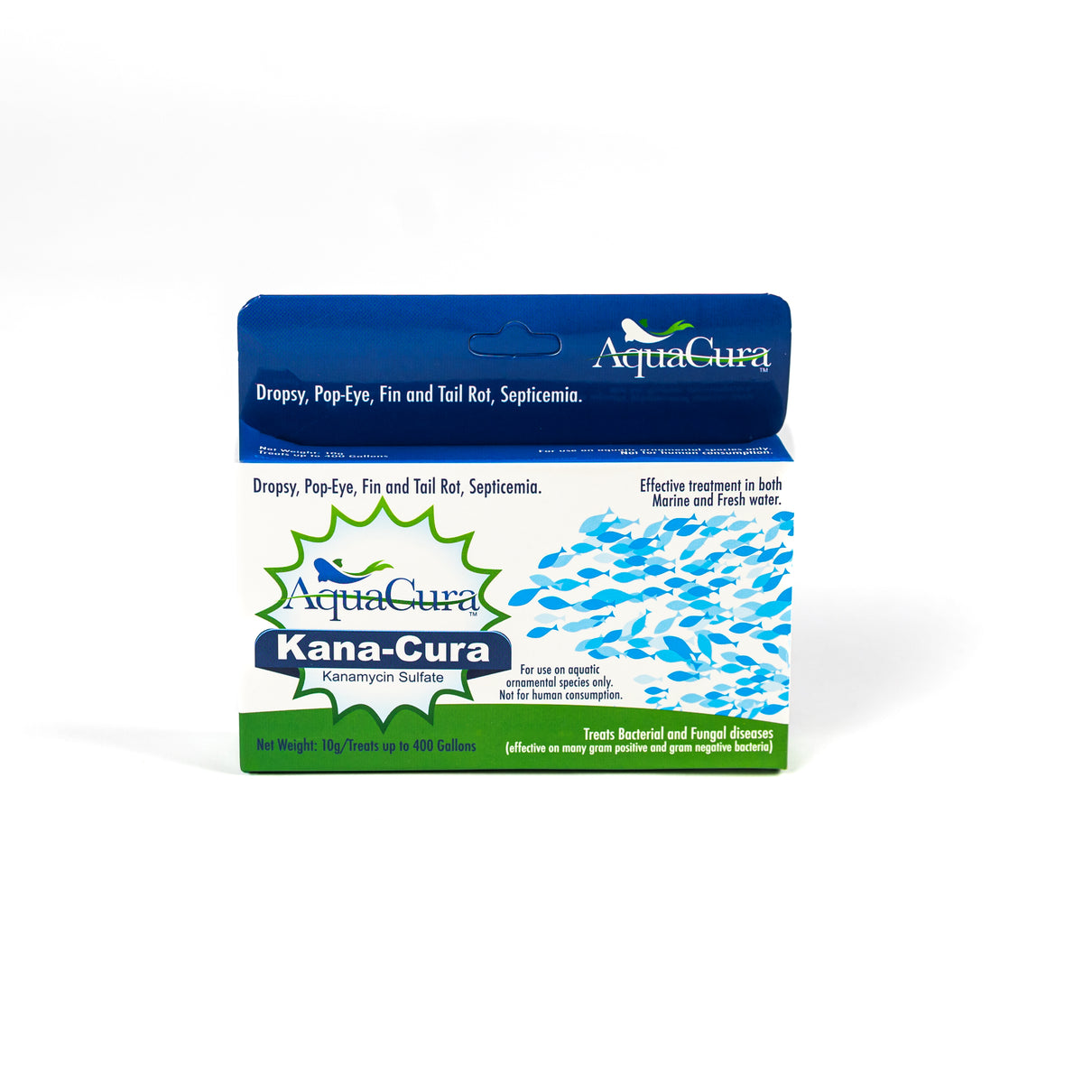 Kanamycin Sulfate – Aqion 10g Powder for Ornamental Aquarium & Pond Fish (Front)