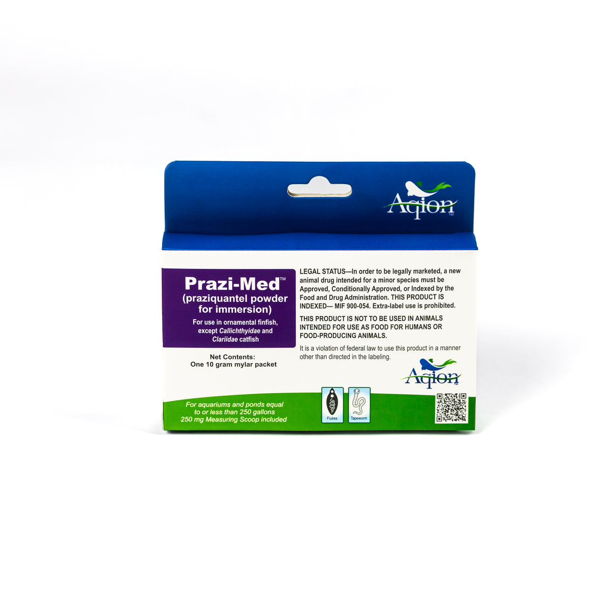 Prazi-Med Praziquantel 10g – FDA Indexed MIF 900-054 Ornamental Finfish Antiparasitic (Front)