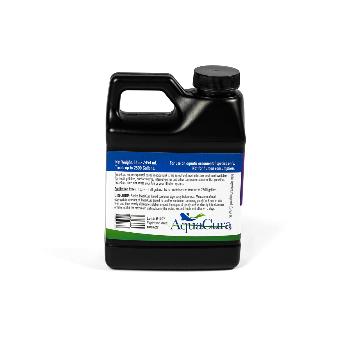Praziquantel – Aqion 16 oz Liquid Concentrate for Ornamental Aquarium & Pond Fish (Back)
